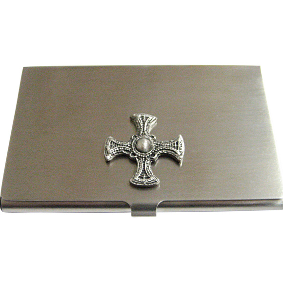 Ancient Celtic Cross Business Card Holder